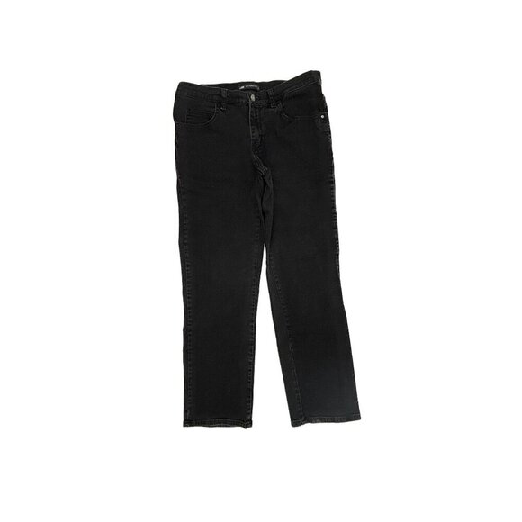 Lee Relaxed Fit Straight Leg Women's size 8P Black Denim jeans - Picture 1 of 4